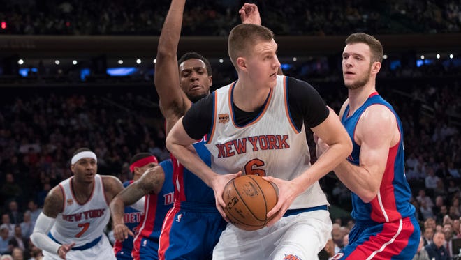The Knicks' Kristaps Porzingis says he's trying to learn how to become a leader.