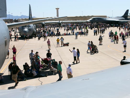 People attend the Luke Air Force Base Air Show at Luke