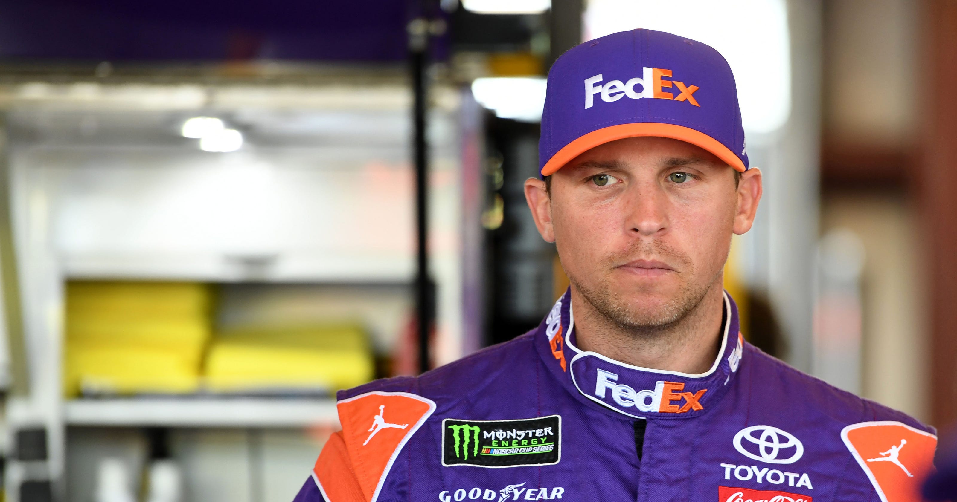 NASCAR: Denny Hamlin edges Kyle Busch for Cup pole at ...