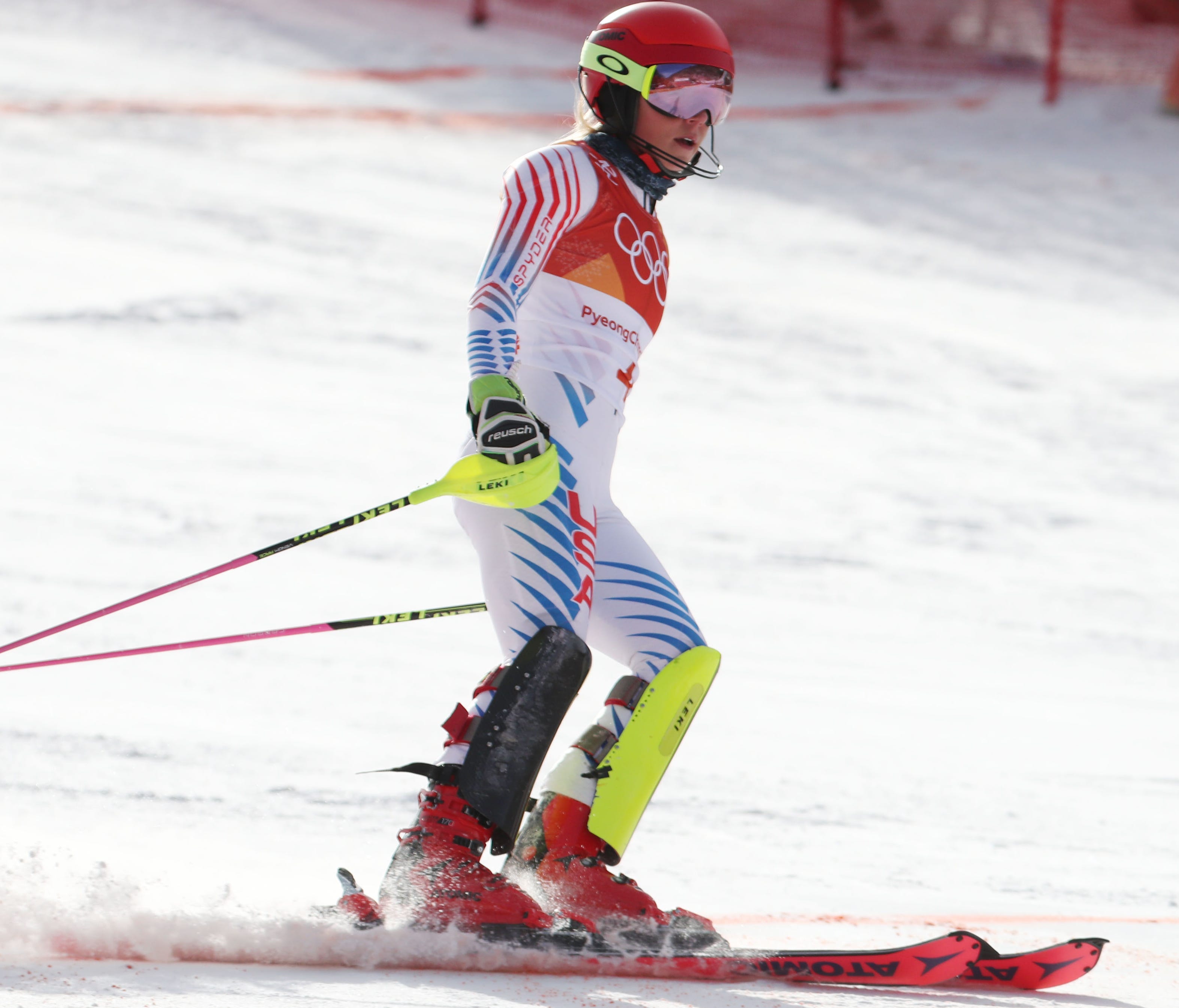 Mikaela Shiffrin may have beaten herself in the Olympic slalom.