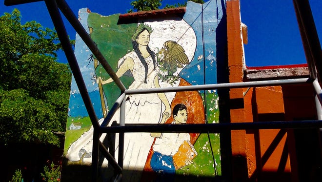 Mural at Nicolas Bravo elementary school outside of Los Mochis, Sinaloa, Mexico.