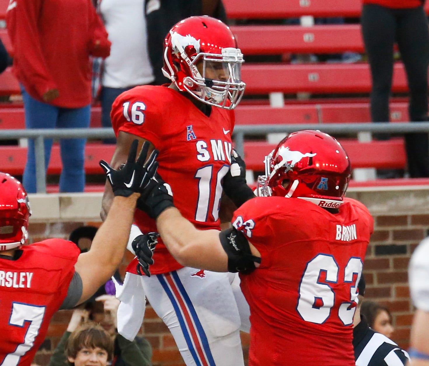 SMU got some help from the local fire department when it wanted to simulate adverse playing conditions.
