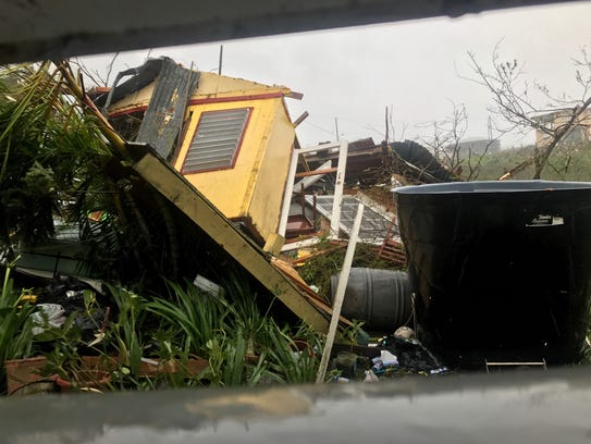 The morning after Hurricane Maria made landfall, Vieques City Council President Gypsy Cordova captured this photo of his Monte Carmelo neighbor's leveled home.