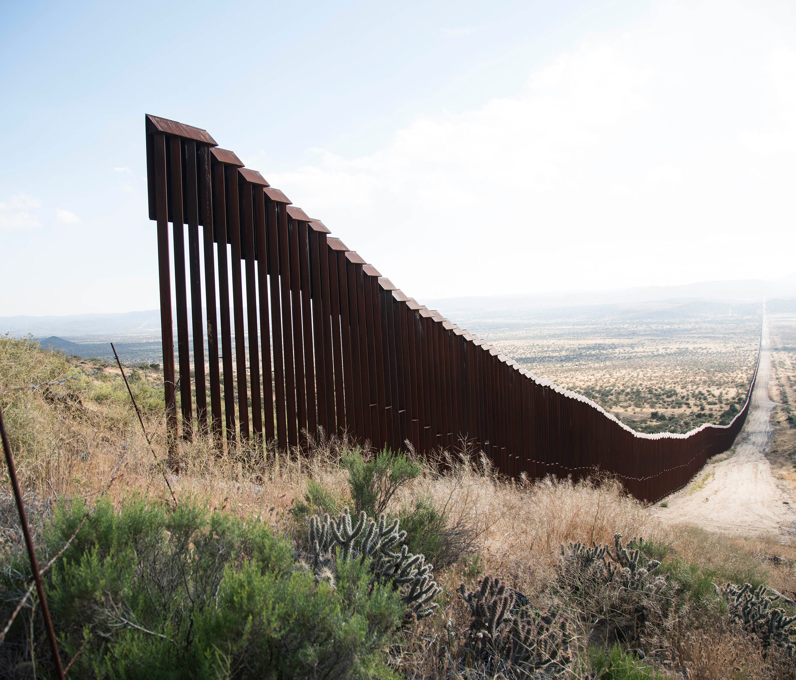 A gap in the U.S. Mexico border fence near Jacumba, Calif., on May 16, 2017.