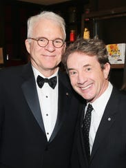 Steve Martin (left) and Martin Short attend a party
