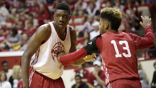 Thomas Bryant (left) and Juwan Morgan   could be key to IU's frontcourt next season — assuming Bryant returns for his sophomore year.