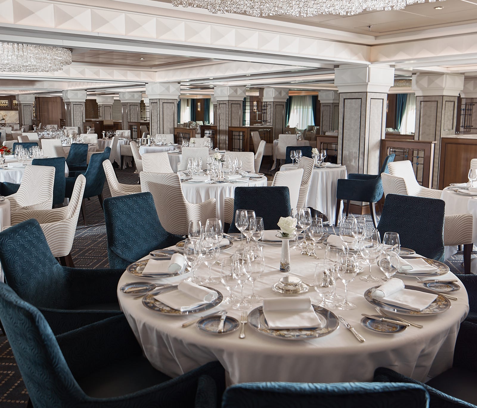 The Compass Rose restaurant on Regent Seven Seas Cruises' Seven Seas Voyager recently underwent a top-to-bottom overhaul.