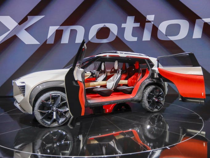The inside of the Nissan X motion concept crossover