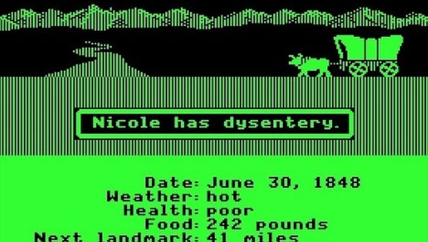 "The Oregon Trail" was one of the first educational computer games.