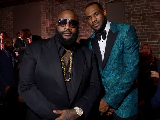 Feb. 15, 2014: Rapper Rick Ross (L) and NBA player