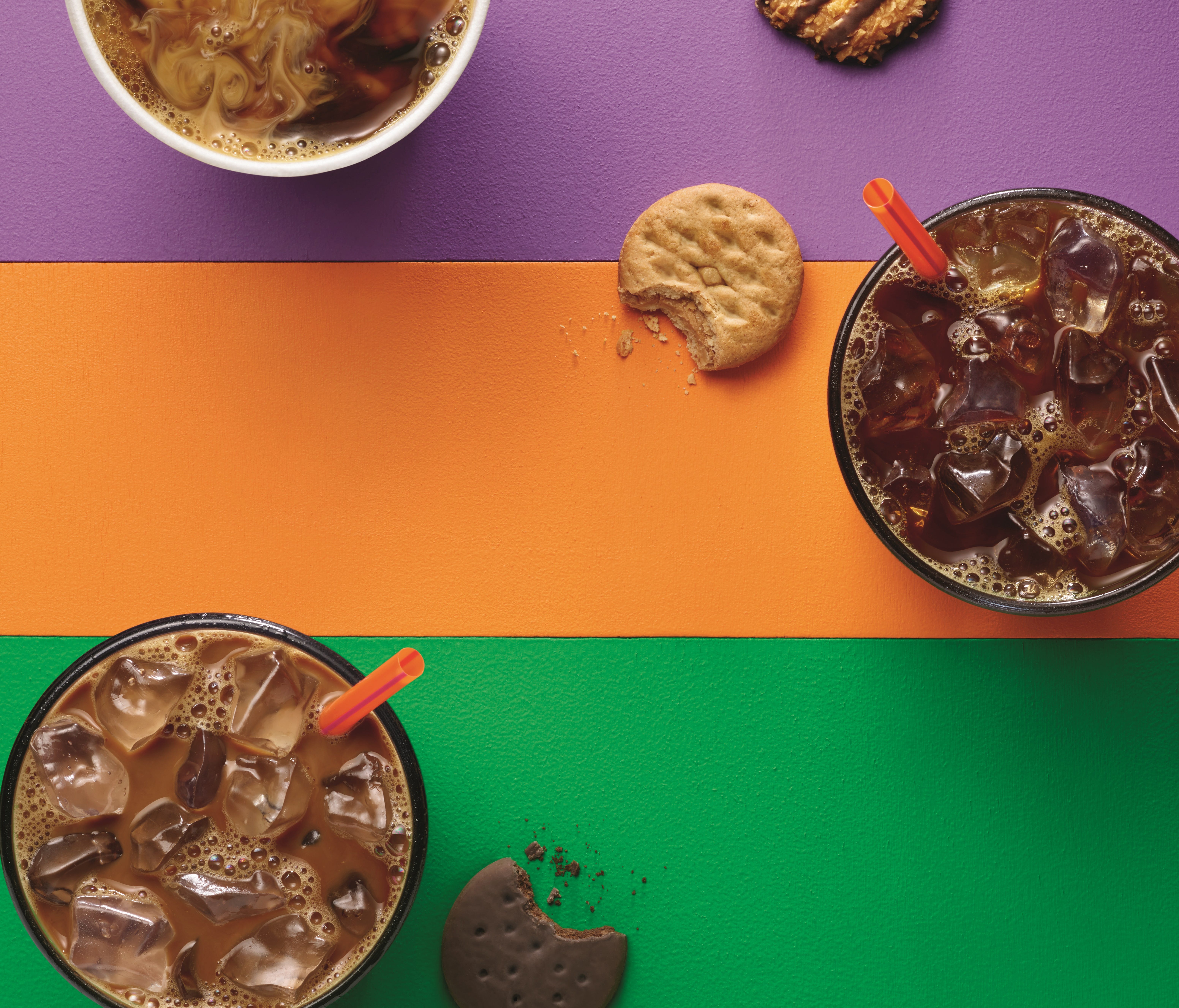 Dunkin' Donuts will start selling three new coffee flavors, inspired by Girl Scout cookies, on Monday.