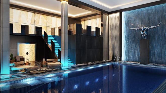 Artist's rendering of the relaxation pool for the Hotel Retlaw.