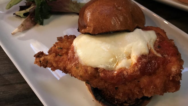 The the chicken parmesan slider is on Sangiovese's aperitivo menu served 4:30 to 6 p.m. daily at the bar. The restaurant is at Ironworks at Keystone, 2727 E. 86th St., Indianapolis.