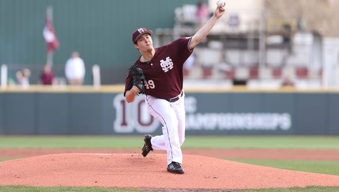 Mississippi State pitcher Daniel Brown helped the Bulldogs sweep the Oregon Ducks this weekend.