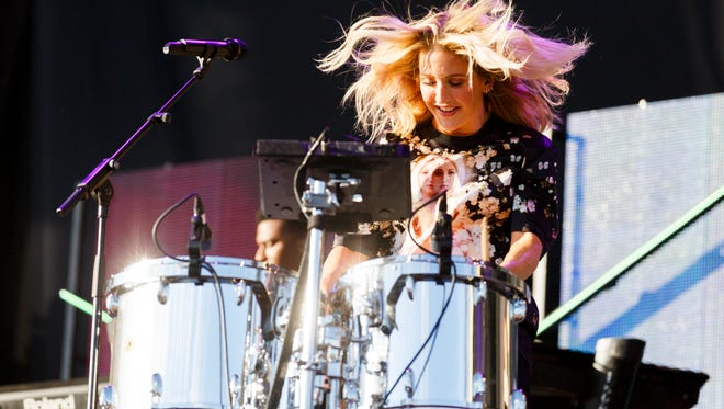 Ellie Goulding performs on Day 2 of the V Festival at Hylands Park on August 23, 2015 in Chelmsford, England.