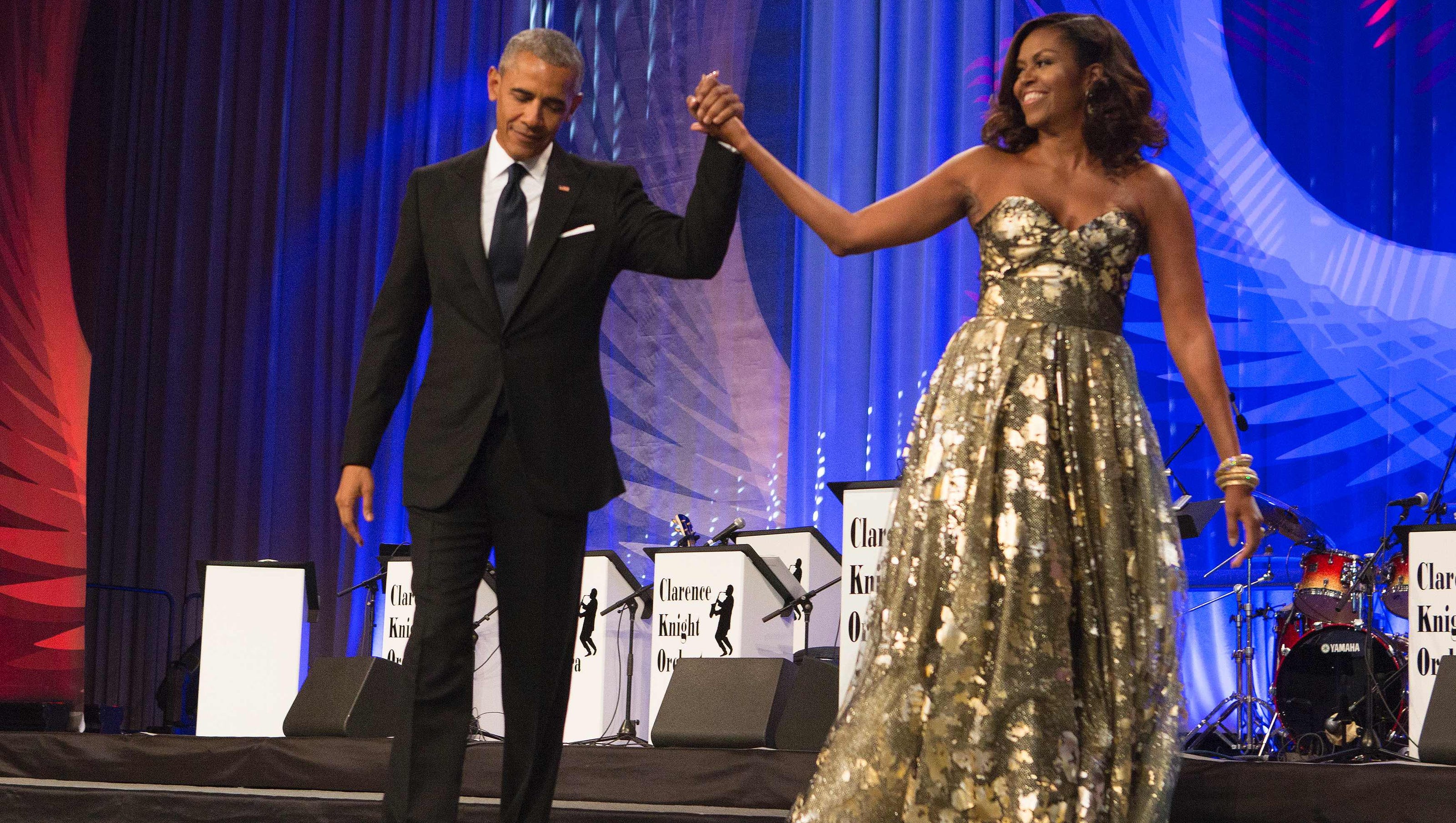 Michelle Obama Gleams In Lastest Stunning Naeem Khan Gown
