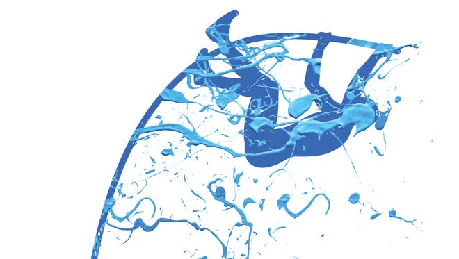 Vector blue splash paint illustration