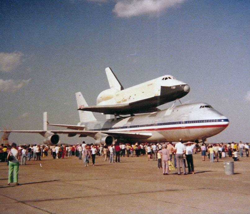 N905NA, a Boeing 747, was first delivered to American Airlines in 1970, but became world-famous as the first Shuttle Carrier Aircraft used to transport Space Shuttle orbiters after NASA acquired it in 1974.