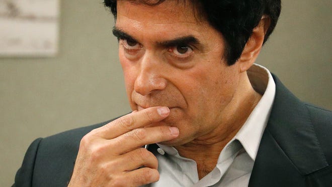 Illusionist David Copperfield appears in court Wednesday, April 18, 2018, in Las Vegas.