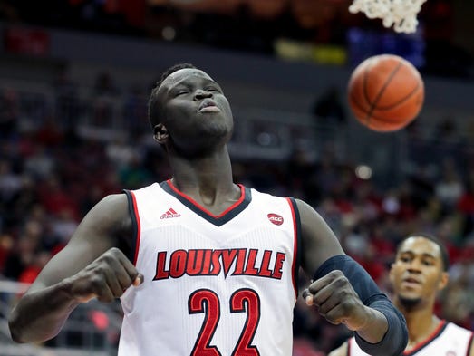 Louisville's Deng Adel likes sound of the refs whistling
