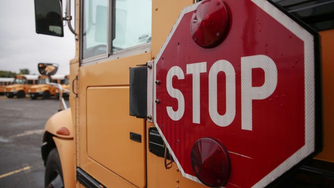 The stop sign on a Columbus City school bus last year.