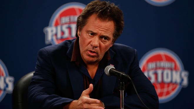 494749698.jpg AUBURN HILLS, MI - OCTOBER 28: Detroit Pistons owner Tom Gores talks at a press conference prior to playing the Utah Jazz at the Palace of Auburn Hills on October 28, 2015 in Auburn Hills, Michigan.