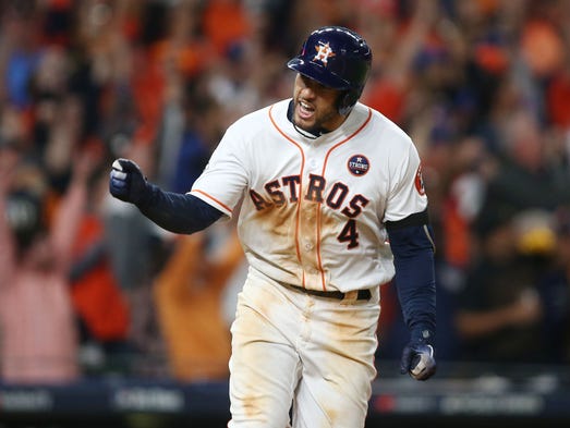 Game 5 at Minute Maid Park: Houston Astros center fielder