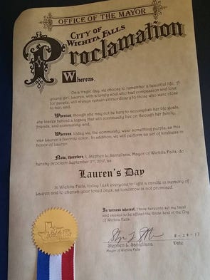 Mayor Stephen Santellana approved a proclamation declaring