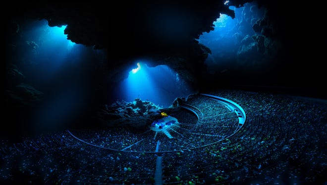 An example of an "underwater" performance at MSG Sphere.