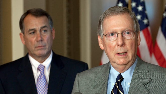 House Speaker John Boehner, R-Ohio, left, and Senate Minority Leader Mitch McConnell, R-Ky.