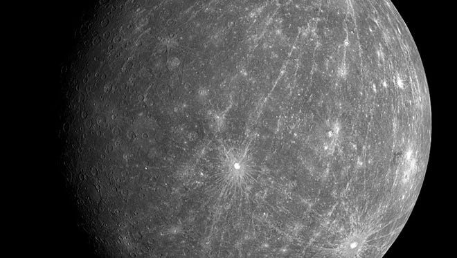A NASA handout image released on October 29, 2008, of the Mercury.
