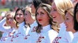 USC cheerleaders at the annual spring game at the Los