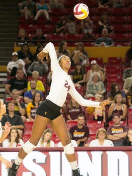 Mercedes Binns and her ASU volleyball teammates need a win at Arizona on Friday to clinch a fourth straight NCAA Tournament berth.