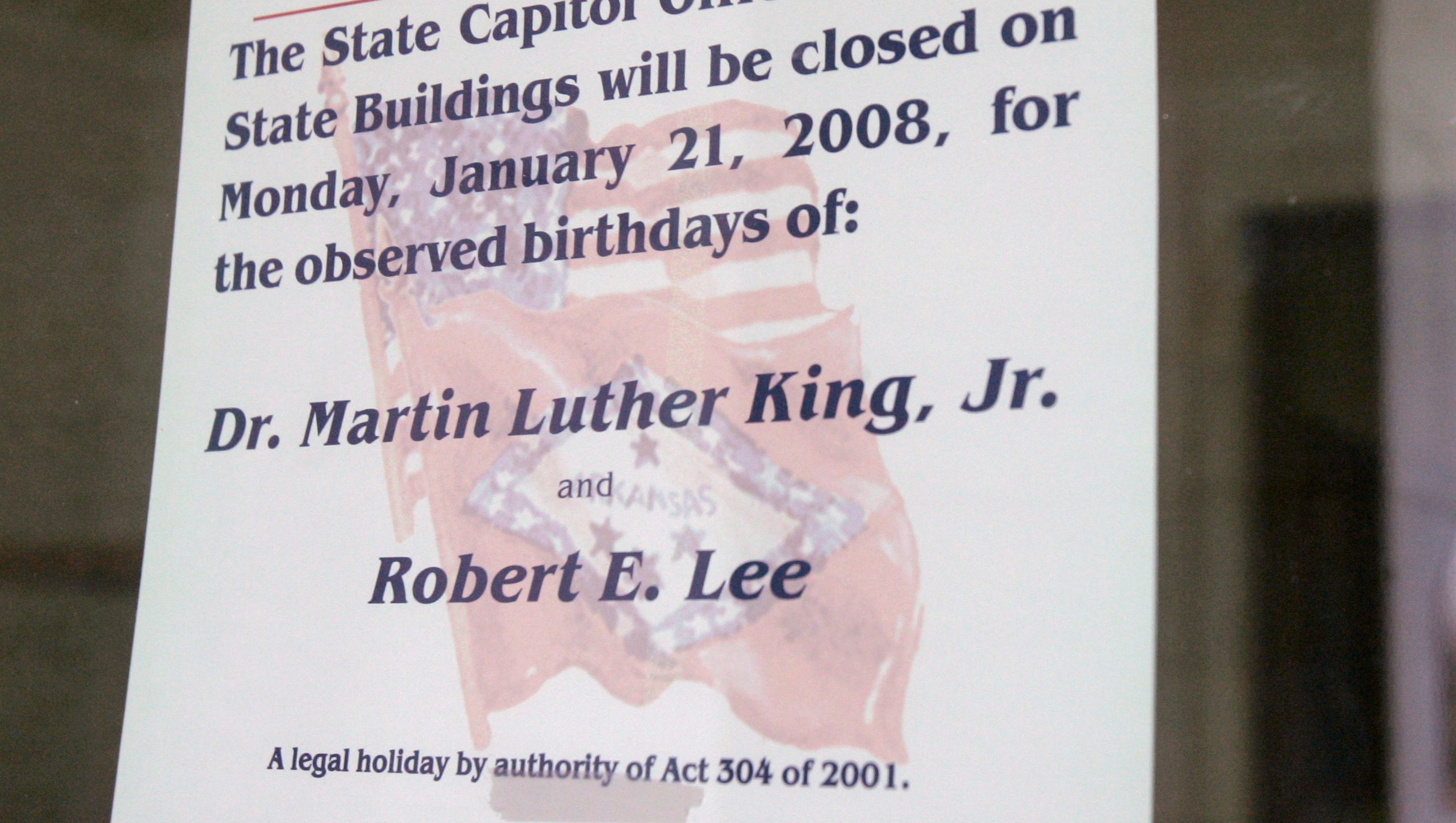 Mississippi's MLK-Lee holiday persists after decades
