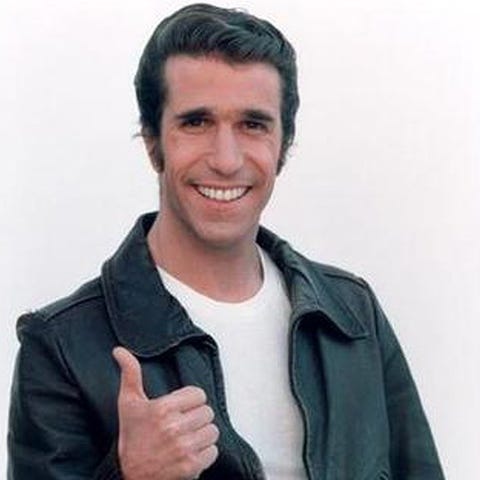 Henry Winkler as Fonzie in "Happy Days," the 1970s