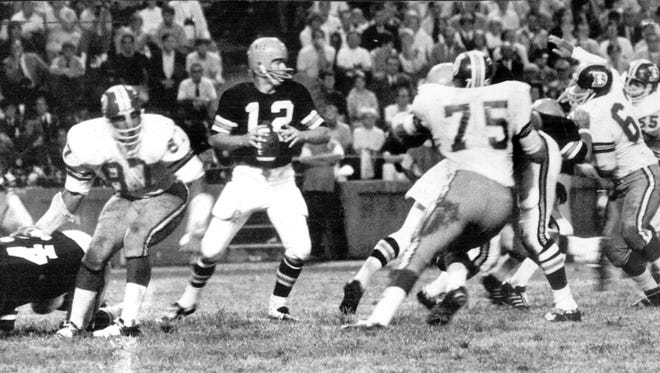 Bengals quarterback Greg Cook led the league in passer rating, yards per attempt and yards per completion in 1969, his rookie -- and only -- season.
