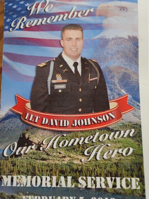 On Feb. 5, 2012, the memorial service for David A. Johnson, killed in Afghanistan, was held at Mayville High School, in Mayville.