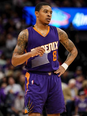 Apr 11, 2017: Phoenix Suns guard Tyler Ulis (8) during the third quarter against the Sacramento Kings at Golden 1 Center. The Kings defeated the Suns 129-104.