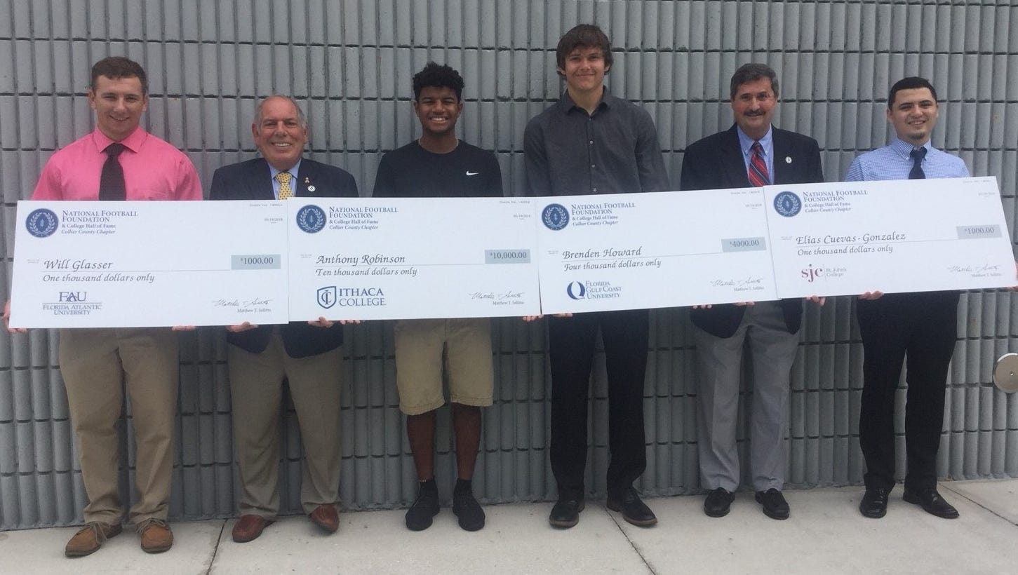 National Football Foundation Collier Chapter Gives Scholarships
