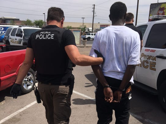 Peoria police officers arrested 18-year-old Jourdyn
