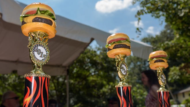Delaware Burger Battle trophies. 