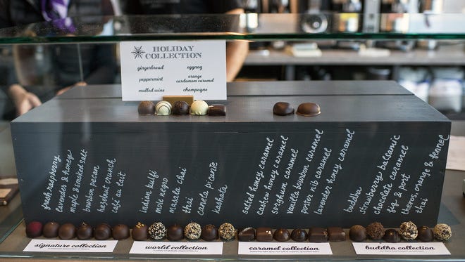 Truffles at the French Broad Chocolate Lounge at 10 S. Pack Square in downtown Asheville.