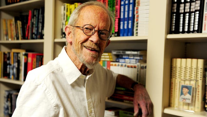 Elmore Leonard's  ex-wife is suing his company, trust and her former stepson, claiming all three engaged in a secretive plan to sell off his archives after his death and cheat her out of a share of more than $1.1 million in proceeds.