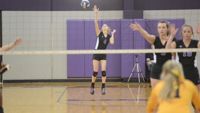 Trinity Christian Academy hosted Trenton-Peabody in a volleyball match, Friday, October 16, 2014.