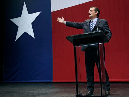 Cruz speaks during the Nov. 4, 2014, victory party