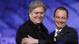 Priebus and Bannon arrive on stage during the Conservative