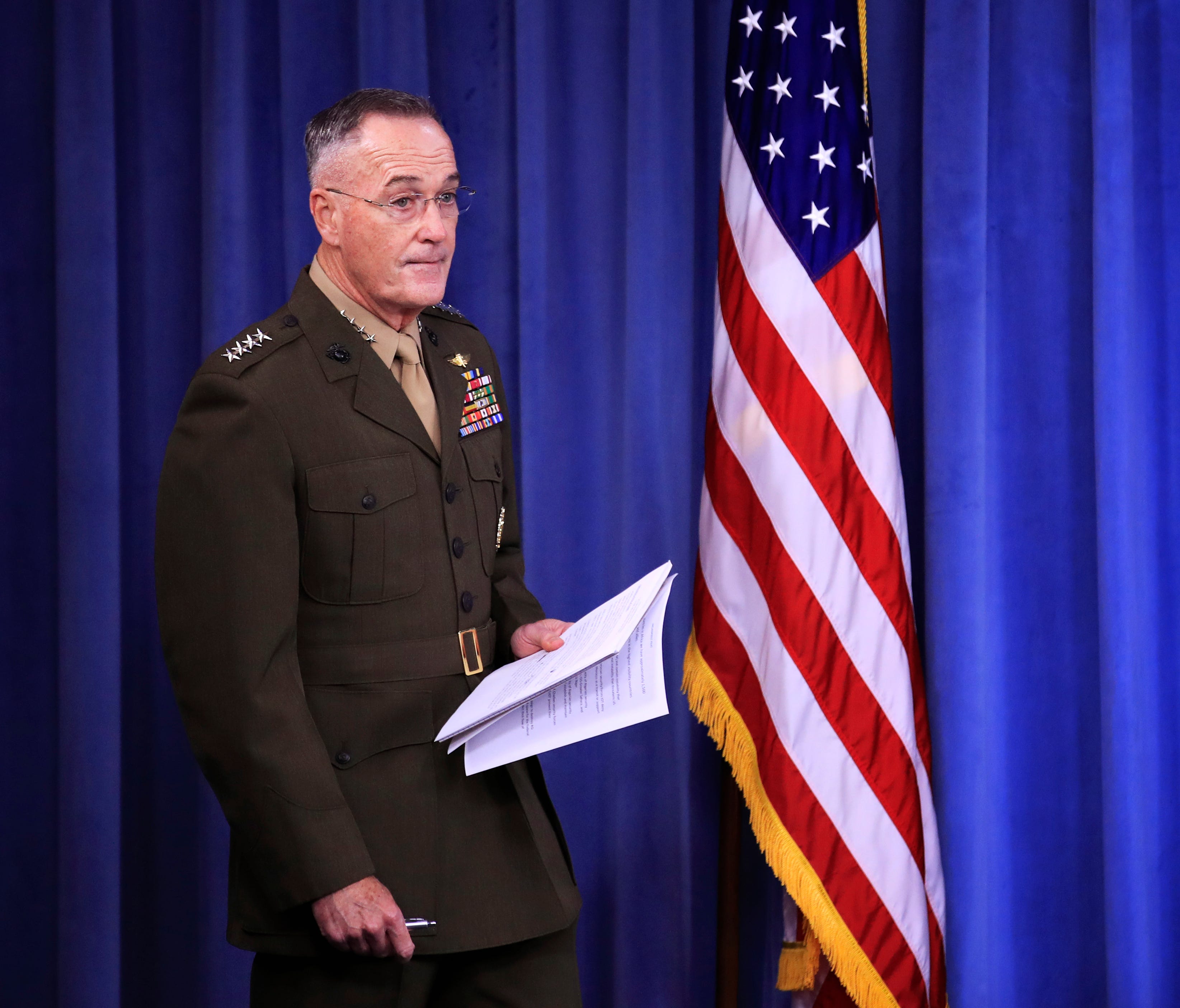 Marine Gen. Joseph Dunford, chairman of the Joint Chiefs of Staff.