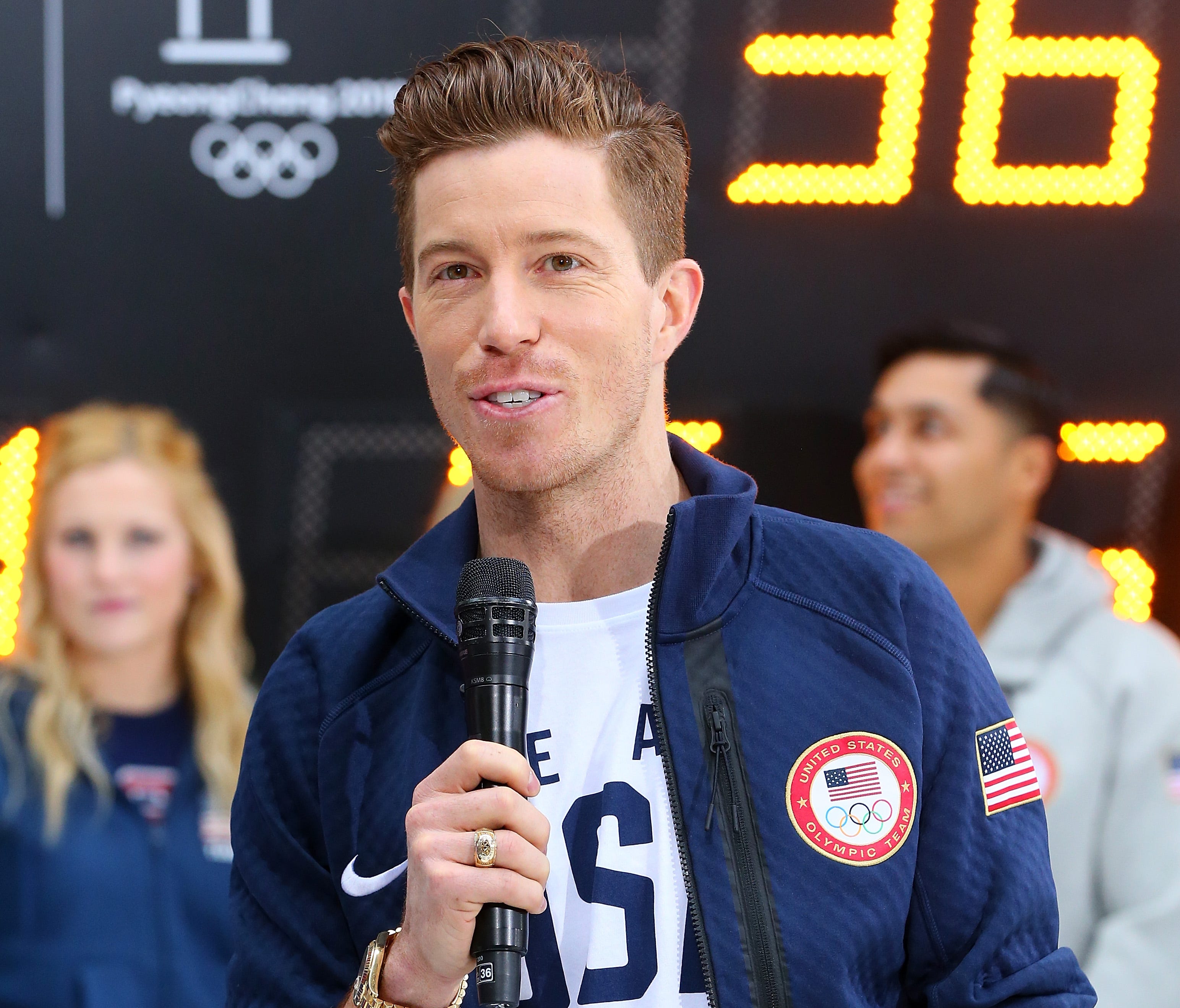 Team USA Olympic hopeful Shaun White is interviewed during NBC's TODAY Show on Feb. 8, 2017 in New York City.