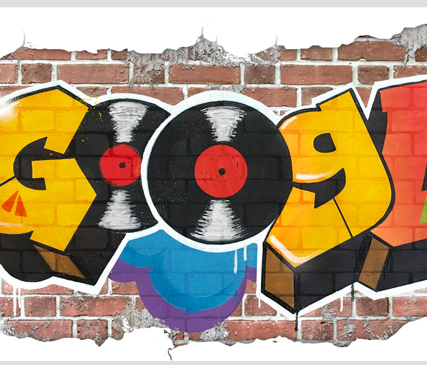 A screenshot of Google's logo in honor of the birth of Hip Hop.