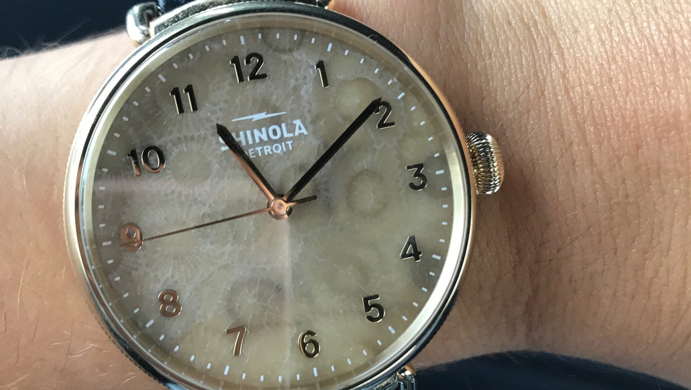 Shinola unveils a Petoskey stone watch and it looks awesome